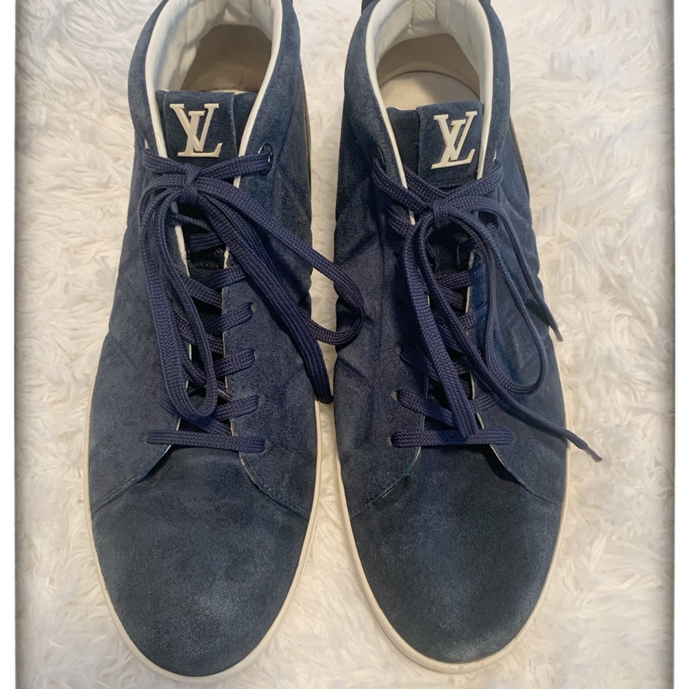 Louis Vuitton blue suede shoes/sneakers size 9.5